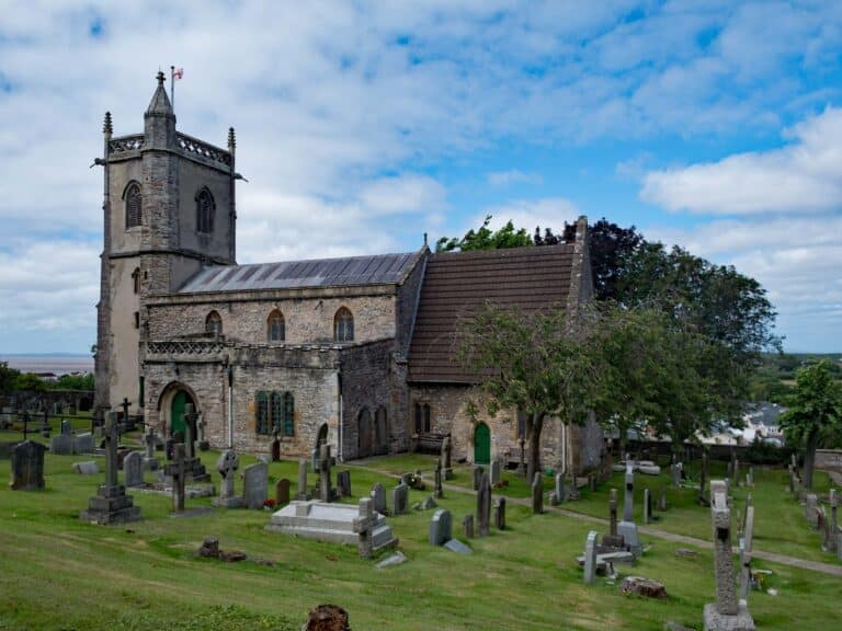 St Paul's Church in Kewstoke, at the foot of the Monks' Steps