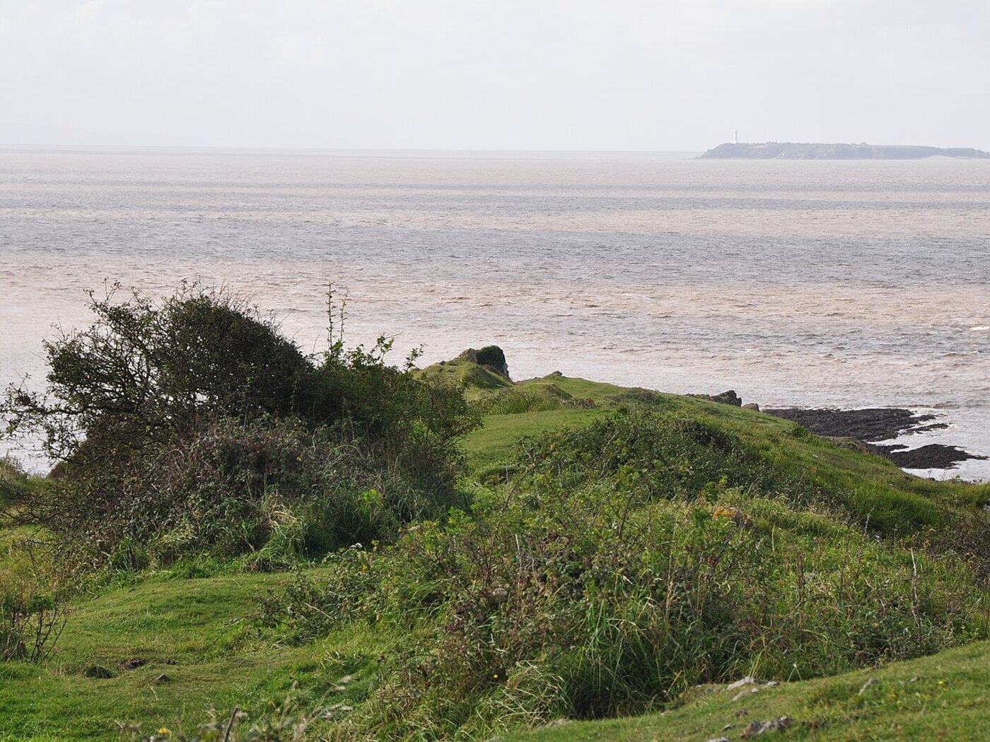 Sand Point headland at Kewstoke, a favourite dog walk near Weston-super-Mare